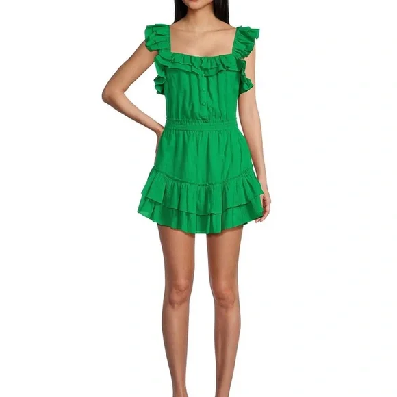 Green Ruffle romper - Picture 1 of 5